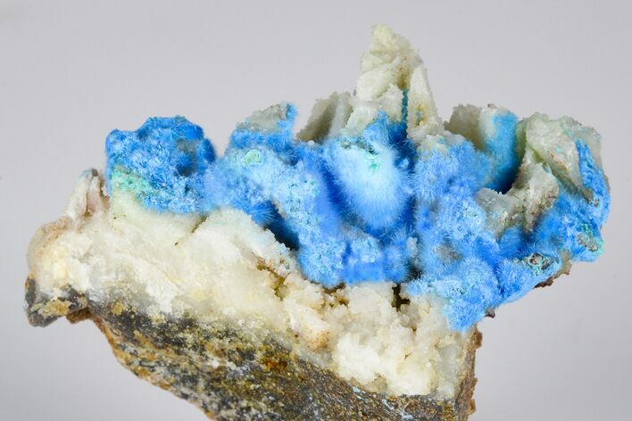 Vibrant Blue, Cyanotrichite Crystal Aggregates - China #186024